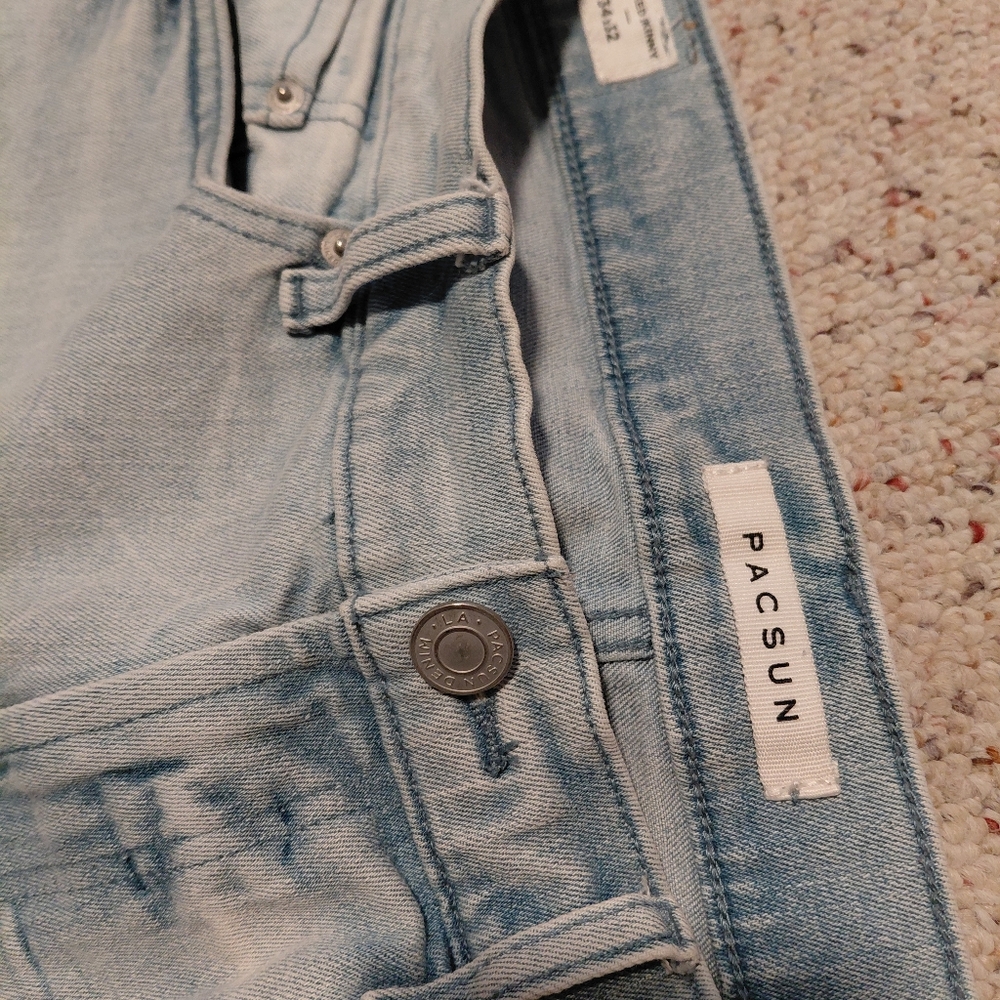 PacSun Light Blue Distressed Skinny Jeans - Picture 7 of 14